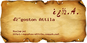 Ágoston Attila névjegykártya